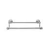 Sale Edwardian Double Bath Towel Bar - Ribbon Backplate Top Knobs|Towel Bars