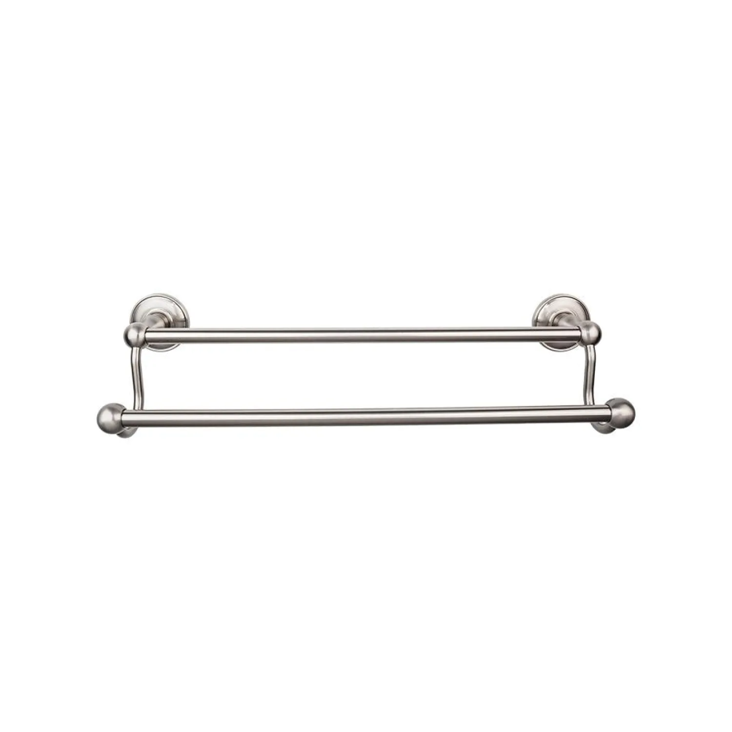 Clearance Edwardian Double Bath Towel Bar - Plain Backplate Top Knobs|Towel Bars