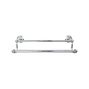 Edwardian Double Bath Towel Bar - Hex Backplate Top Knobs|Towel Bars