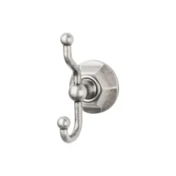 New Edwardian Double Robe Hook in Antique Pewter Top Knobs|Robe Hooks