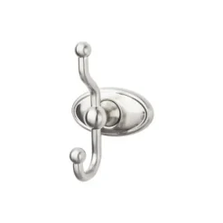 New Edwardian Double Robe Hook in Brushed Satin Nickel Top Knobs|Brushed Nickel Hardware