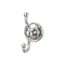 New Edwardian Double Robe Hook in Brushed Satin Nickel Top Knobs|Brushed Nickel Hardware
