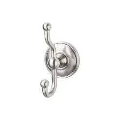New Edwardian Double Robe Hook in Brushed Satin Nickel Top Knobs|Brushed Nickel Hardware