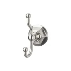 New Edwardian Double Robe Hook in Brushed Satin Nickel Top Knobs|Brushed Nickel Hardware