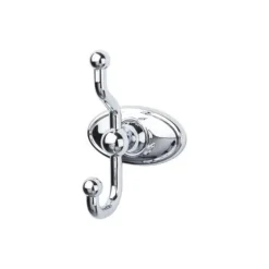 Discount Edwardian Double Robe Hook in Polished Chrome Top Knobs|Chrome Hardware