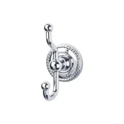 Discount Edwardian Double Robe Hook in Polished Chrome Top Knobs|Chrome Hardware