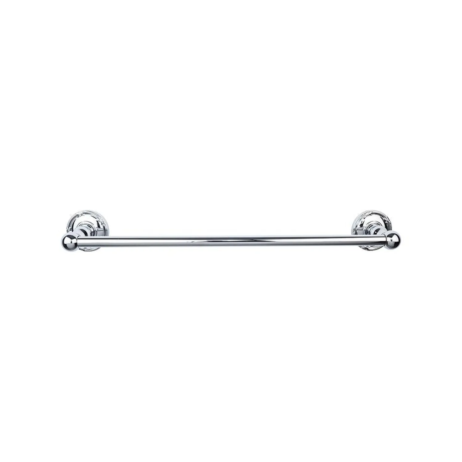 New Edwardian Single Bath Towel Bar - Ribbon Backplate Top Knobs|Towel Bars