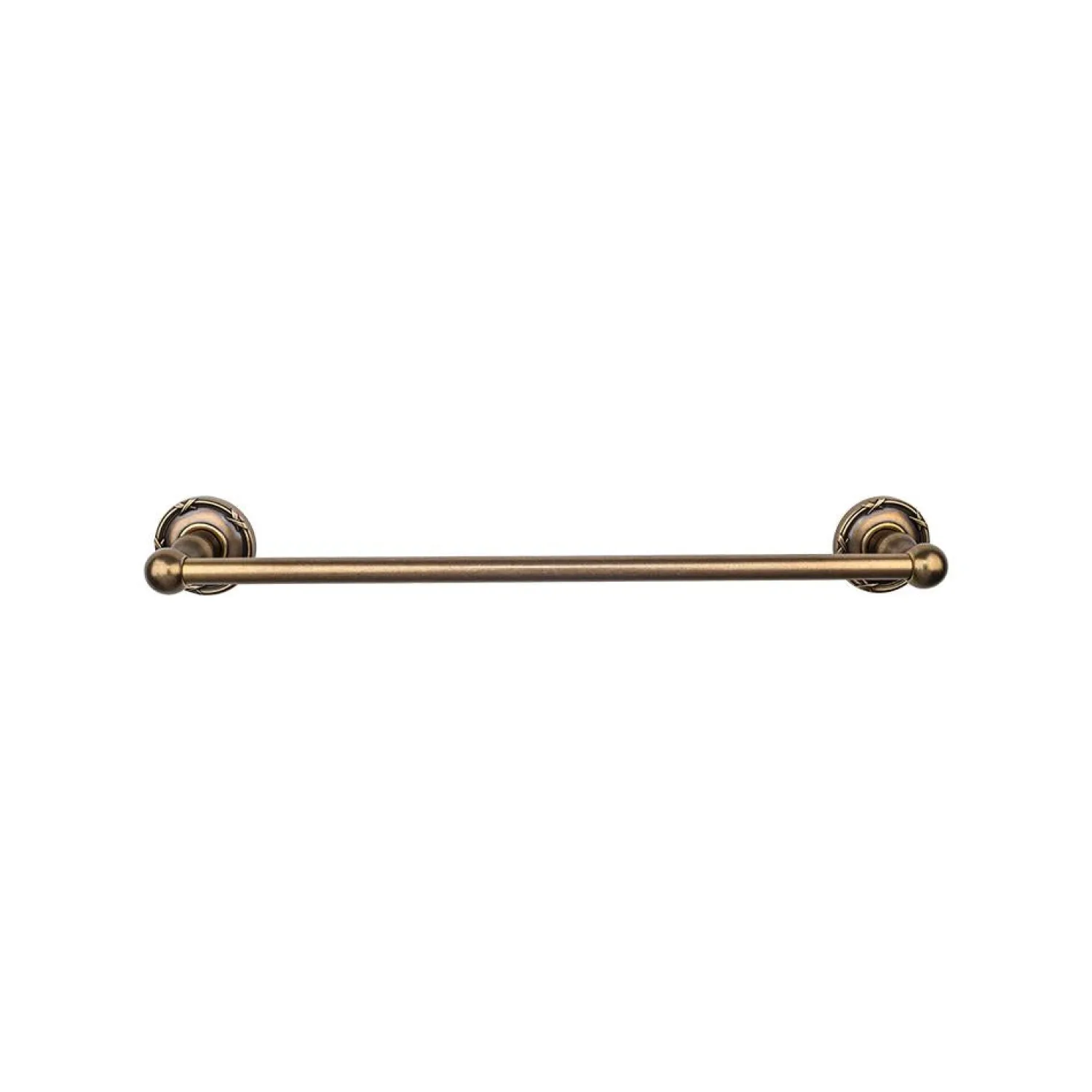 New Edwardian Single Bath Towel Bar - Ribbon Backplate Top Knobs|Towel Bars