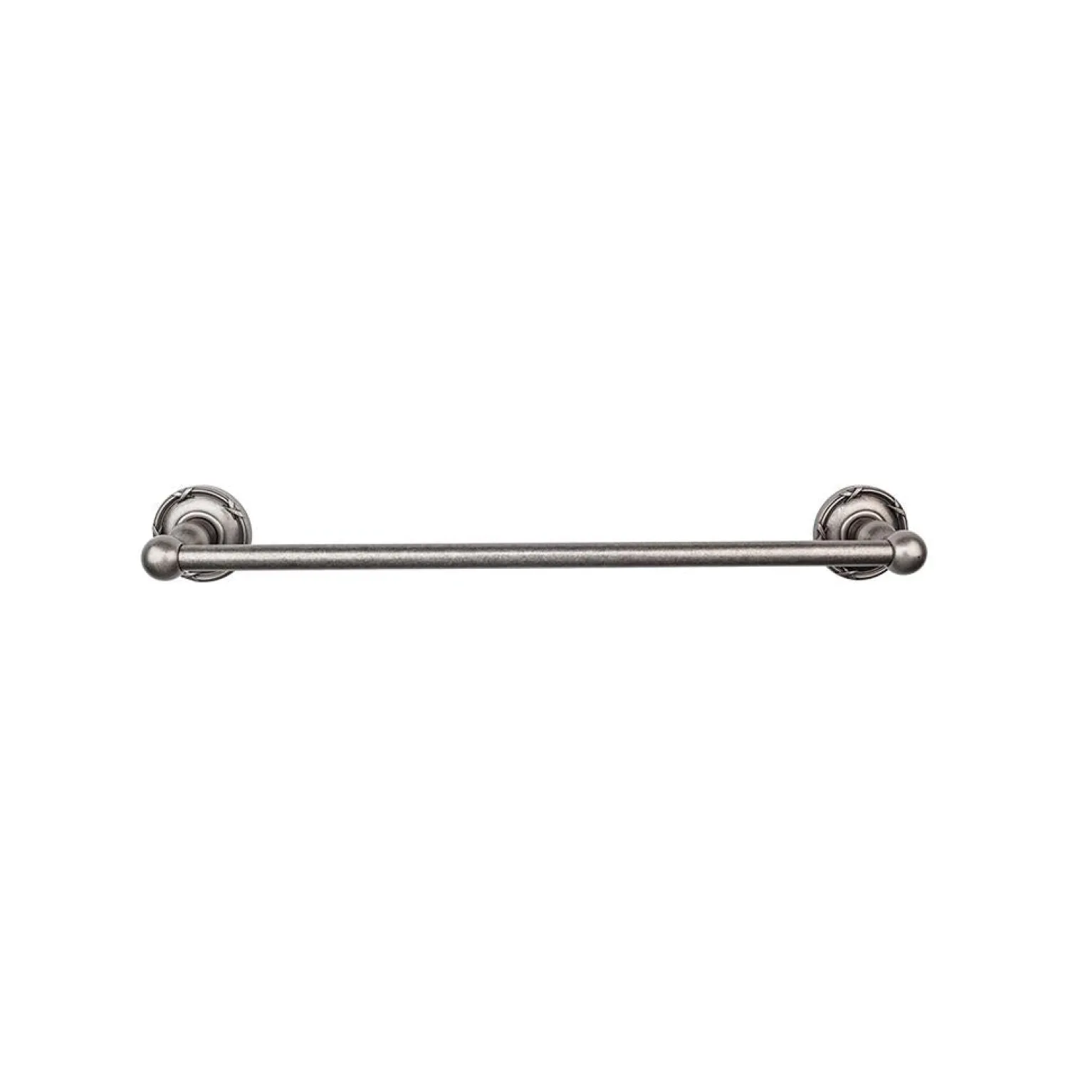 New Edwardian Single Bath Towel Bar - Ribbon Backplate Top Knobs|Towel Bars