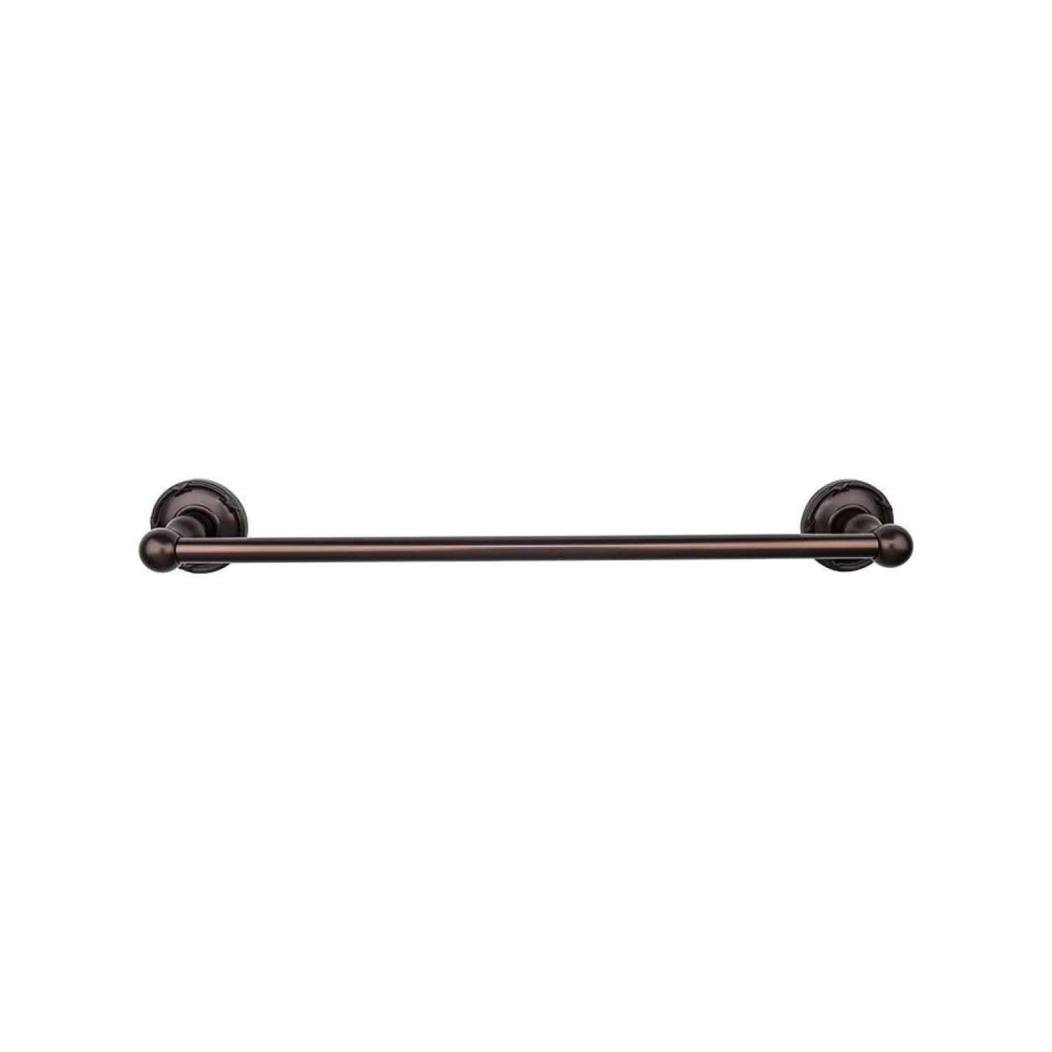 New Edwardian Single Bath Towel Bar - Ribbon Backplate Top Knobs|Towel Bars