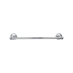 New Edwardian Single Bath Towel Bar - Ribbon Backplate Top Knobs|Towel Bars