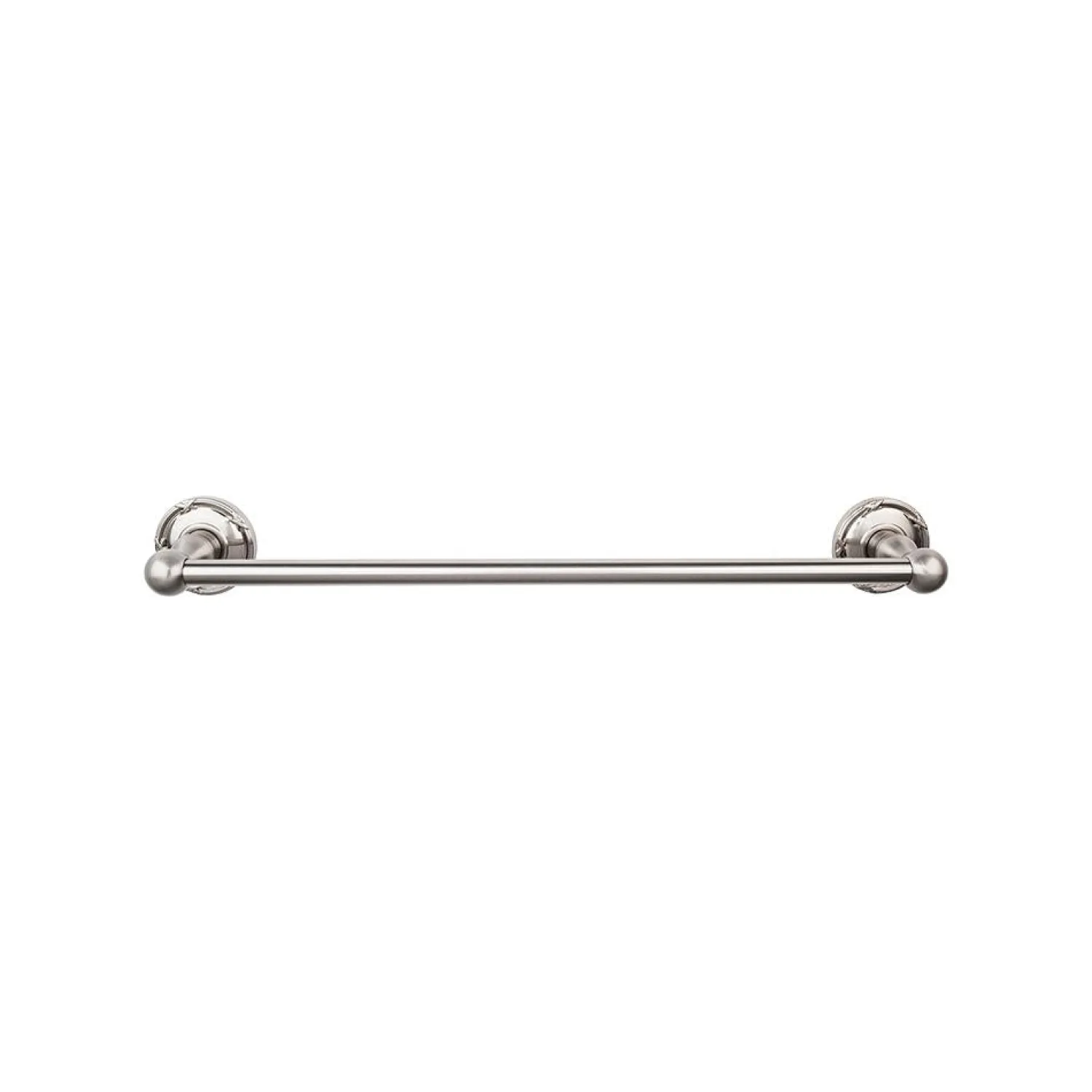 New Edwardian Single Bath Towel Bar - Ribbon Backplate Top Knobs|Towel Bars