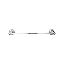 Edwardian Single Bath Towel Bar - Rope Backplate Top Knobs|Towel Bars