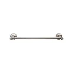 Edwardian Single Bath Towel Bar - Rope Backplate Top Knobs|Towel Bars