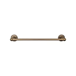 Edwardian Single Bath Towel Bar - Rope Backplate Top Knobs|Towel Bars