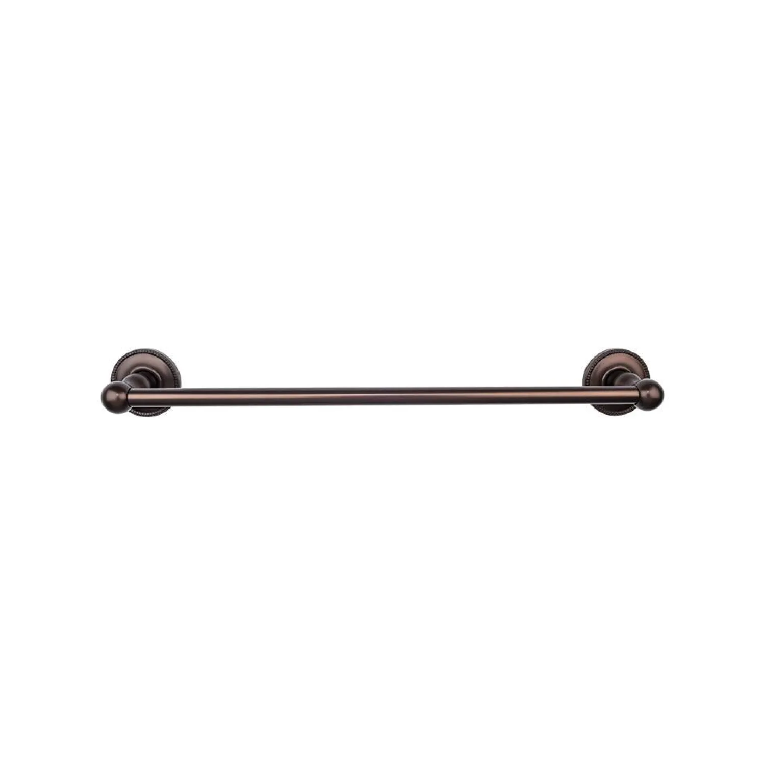 Outlet Edwardian Single Bath Towel Bar - Beaded Backplate Top Knobs|Towel Bars