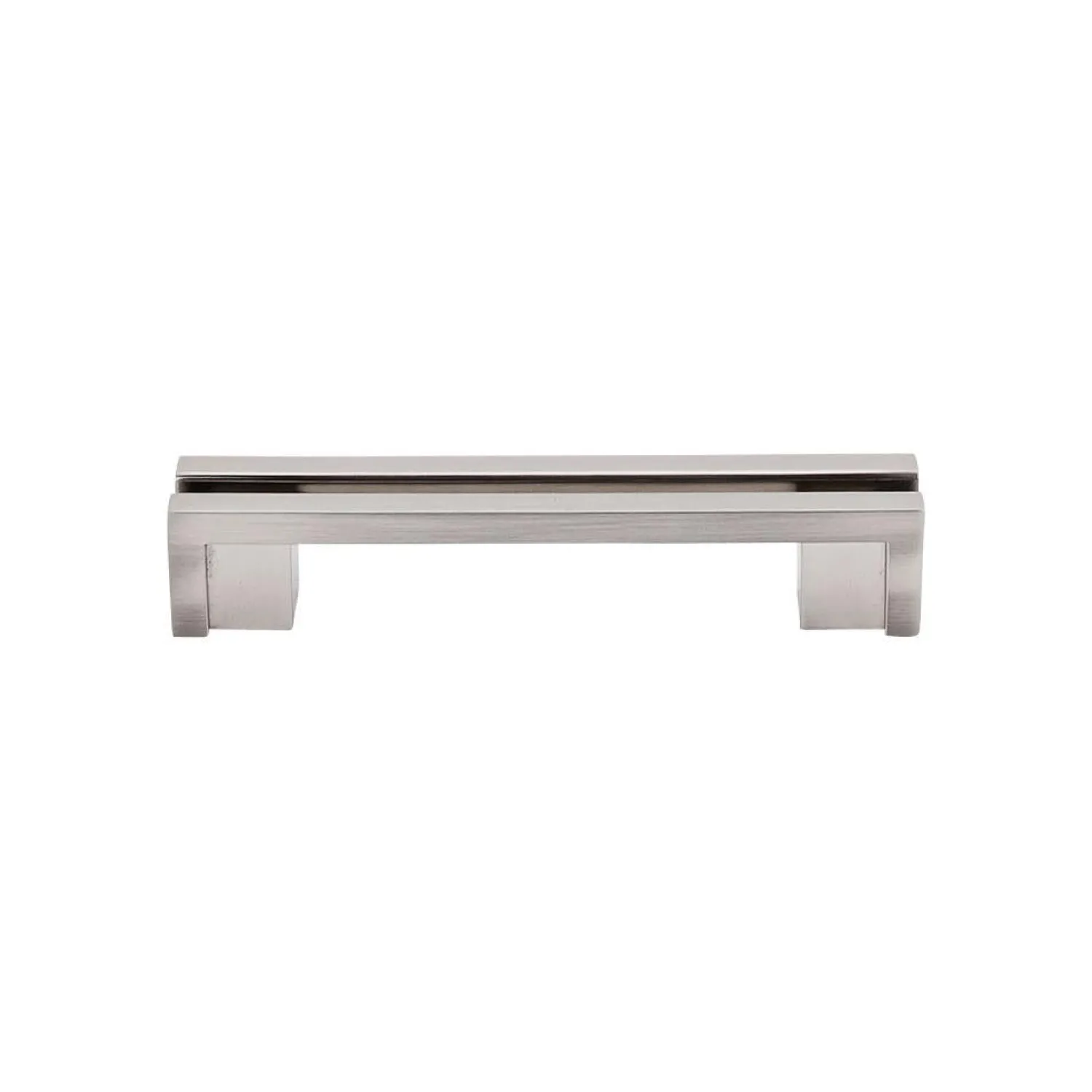 New Flat Rail Pull Top Knobs|Brushed Nickel Hardware