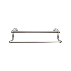 Clearance Hudson Double Bath Towel Bar Top Knobs|Brushed Nickel Hardware