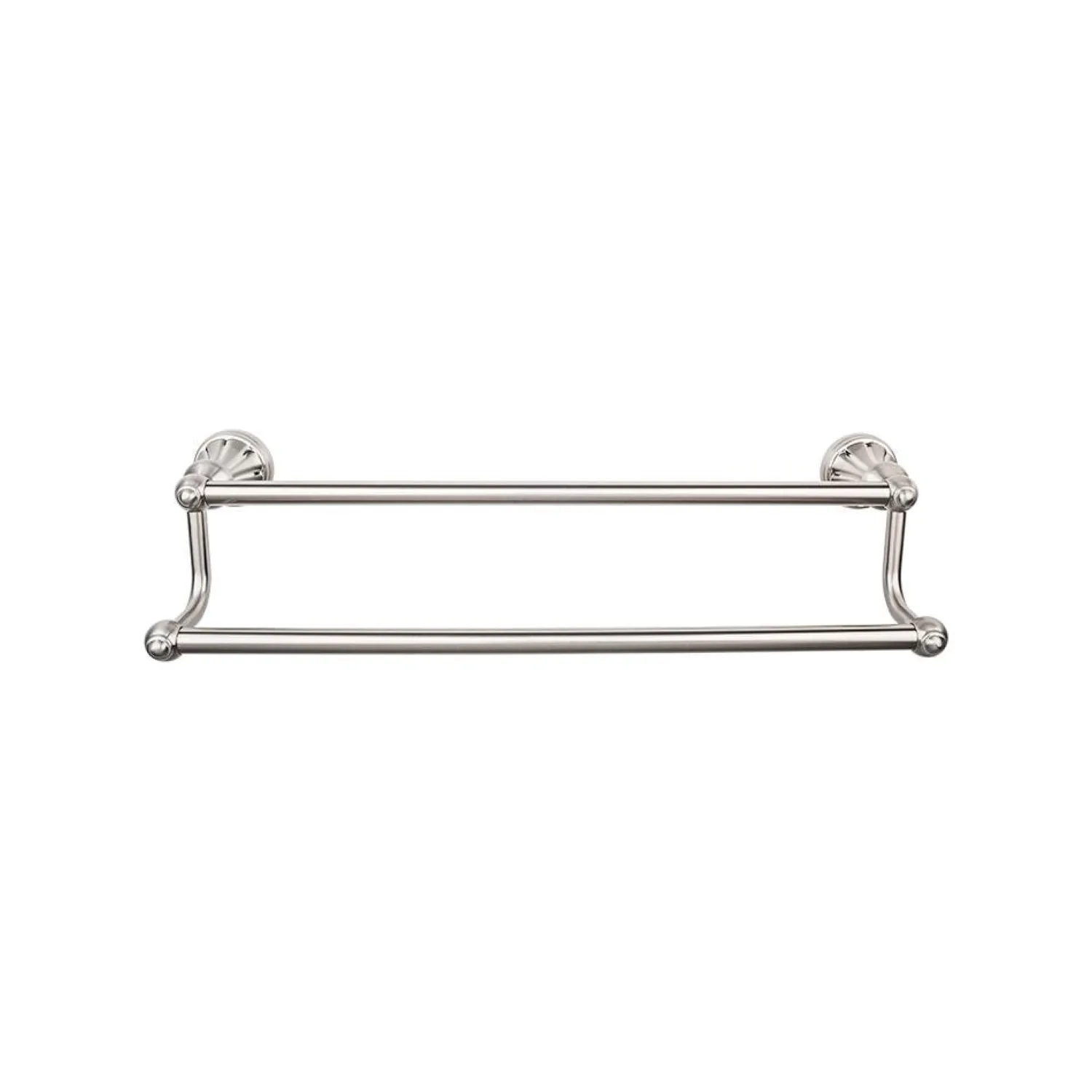 Clearance Hudson Double Bath Towel Bar Top Knobs|Brushed Nickel Hardware