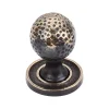 Clearance Paris Knob in Mottled with Backplate in Dark Antique Brass Top Knobs|Knobs