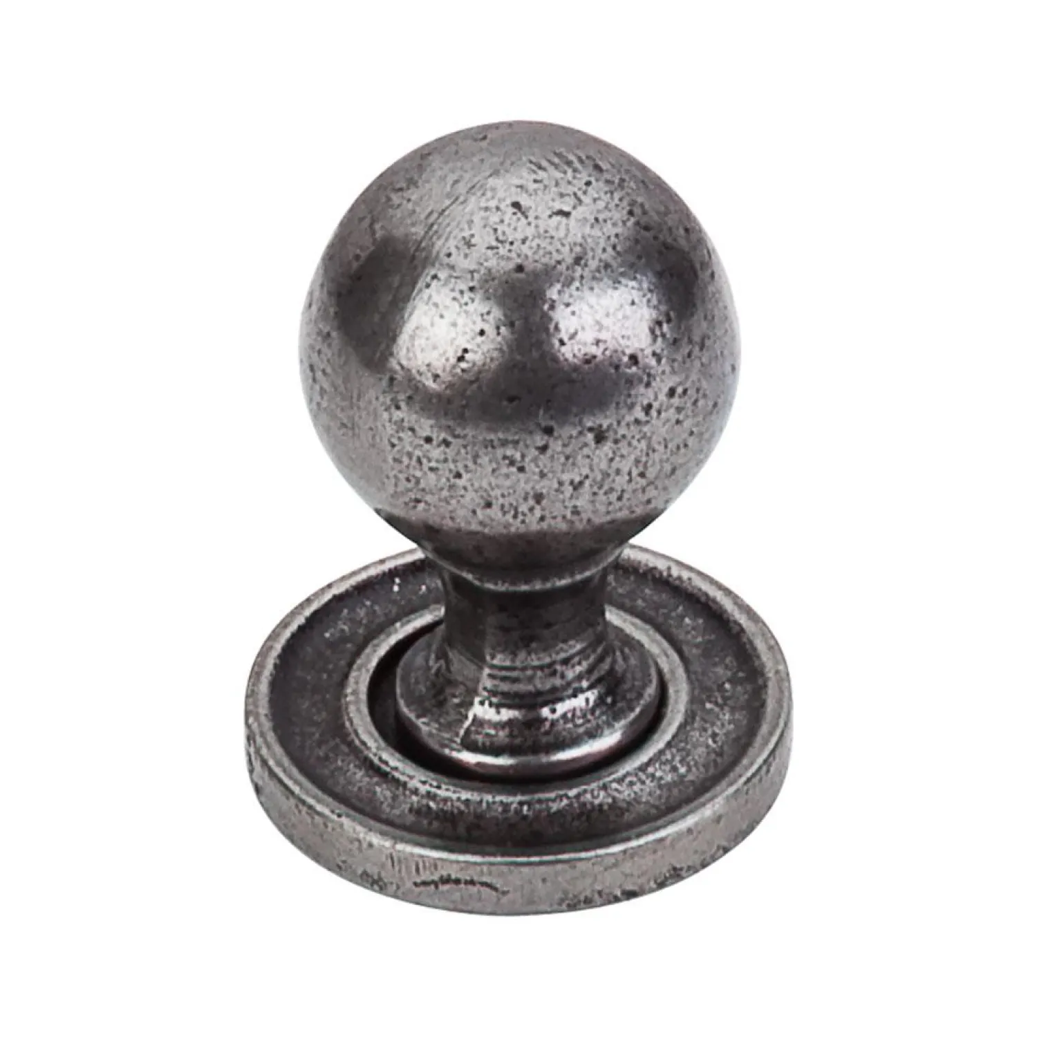 Paris Knob in Smooth with Backplate in Cast Iron Top Knobs|Knobs