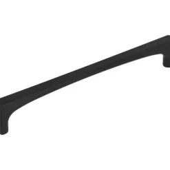 Riverside Pull in Flat Black Top Knobs|Black & Dark Hardware