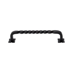 Online Square Twist D Pull with Backplates in Patina Black Top Knobs|Pulls