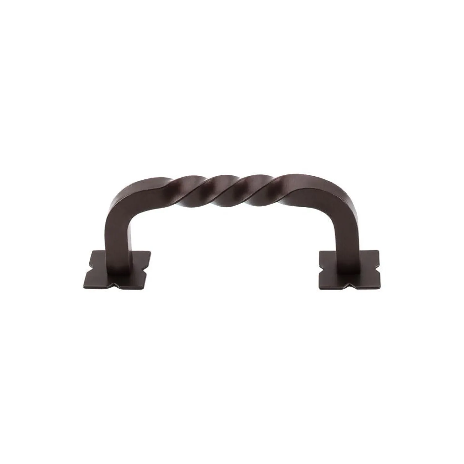 Outlet Square Twist D Pull with Backplates Top Knobs|Pulls