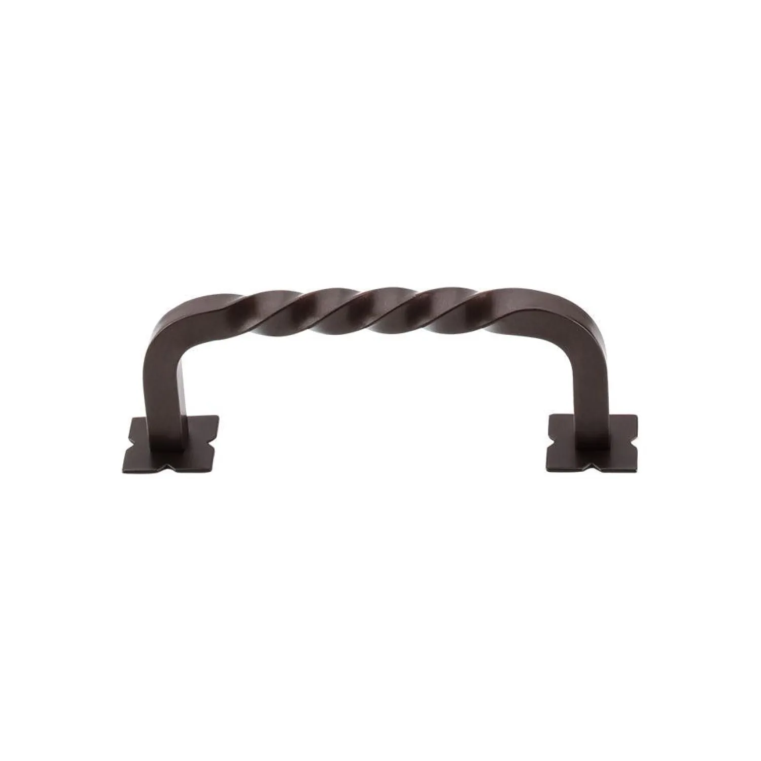 Outlet Square Twist D Pull with Backplates Top Knobs|Pulls