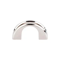 Clearance Tango U Finger Pull Top Knobs|Brushed Nickel Hardware