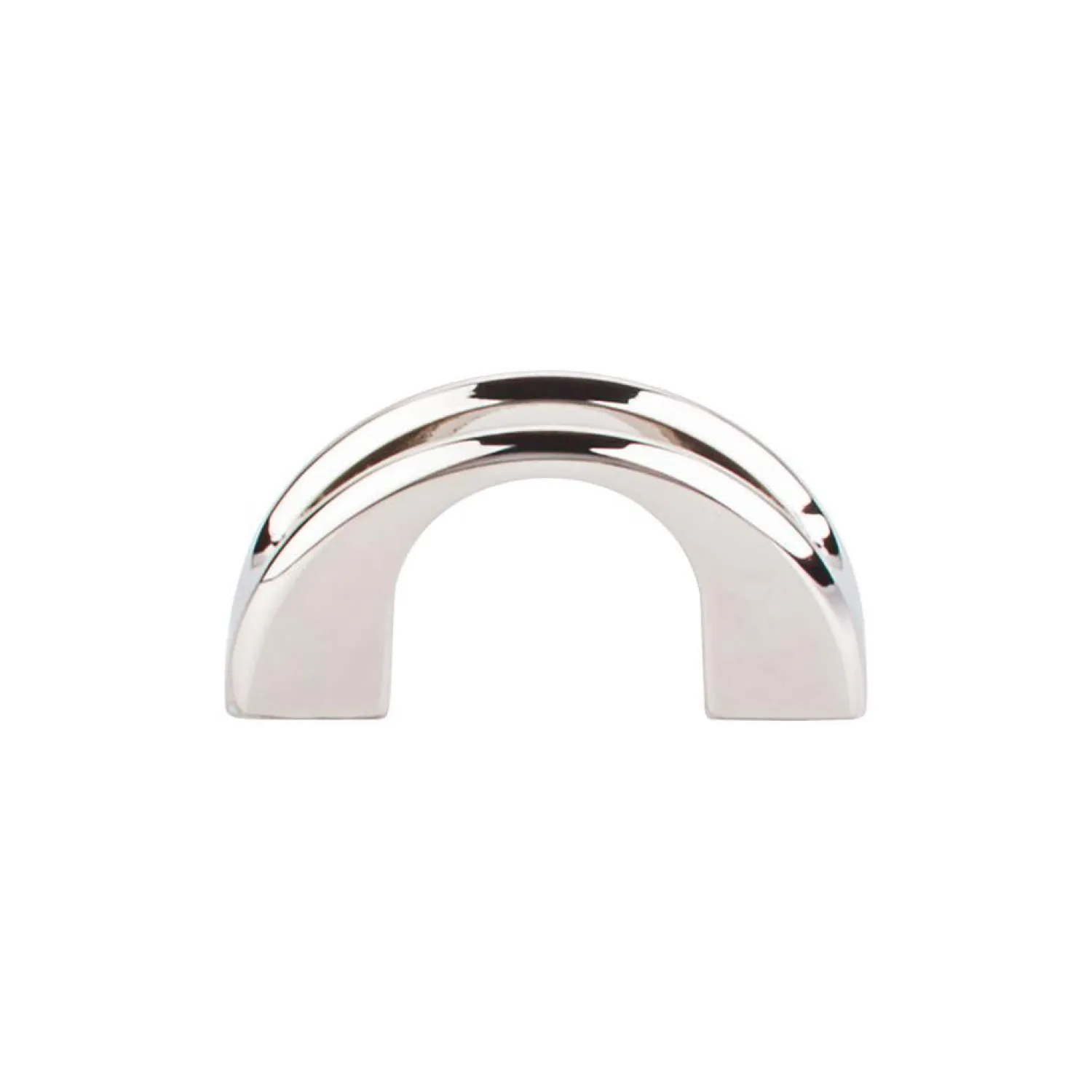 Clearance Tango U Finger Pull Top Knobs|Brushed Nickel Hardware