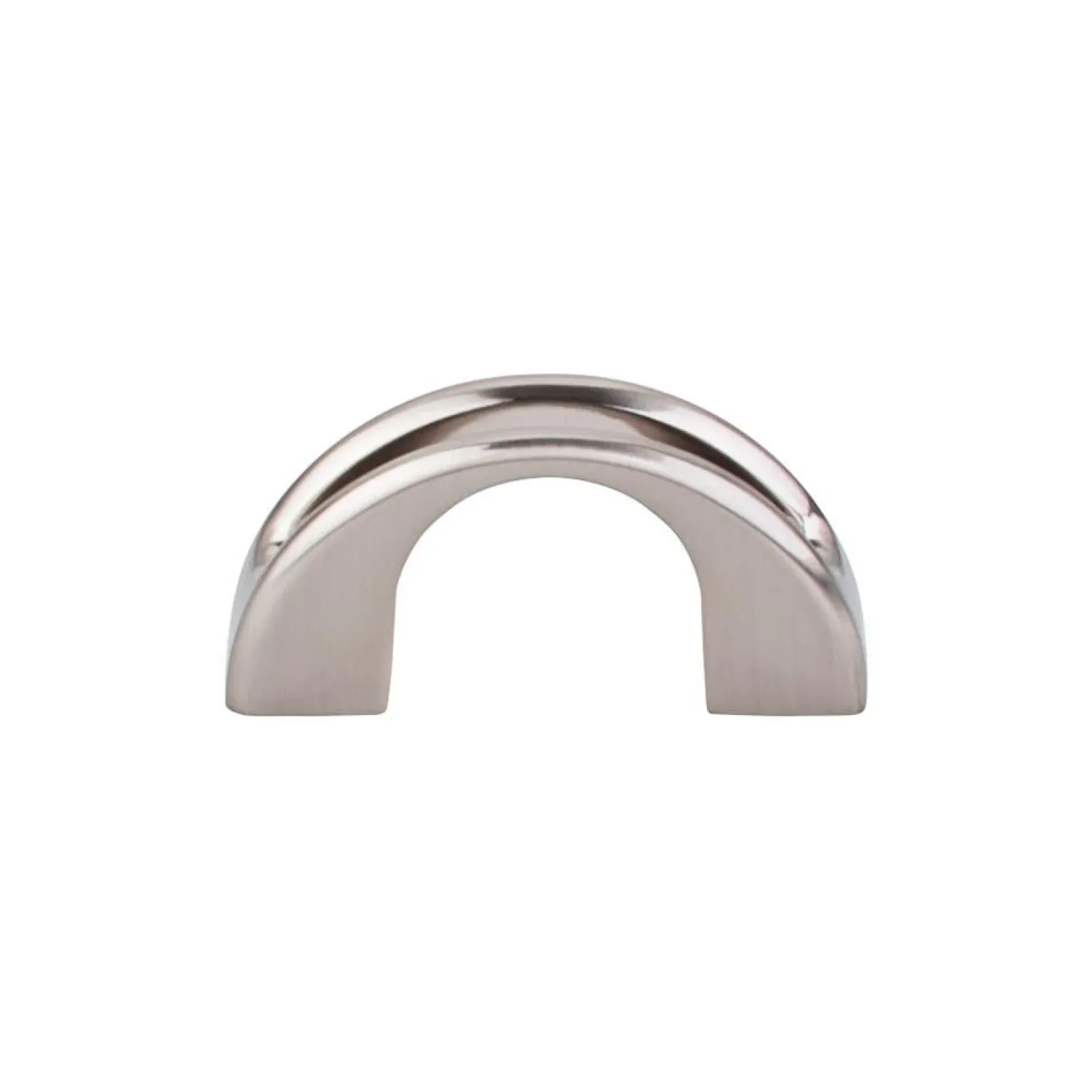 Clearance Tango U Finger Pull Top Knobs|Brushed Nickel Hardware
