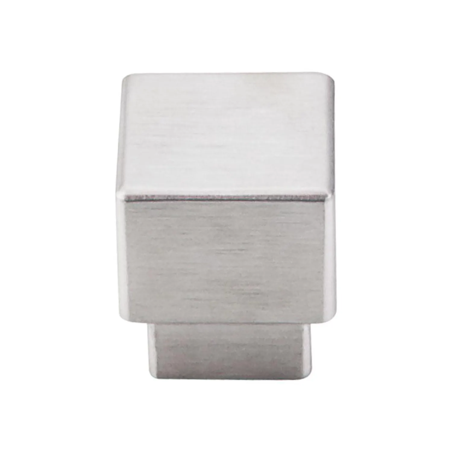 Tapered Medium Square Knob in Brushed Stainless Steel Top Knobs|Knobs