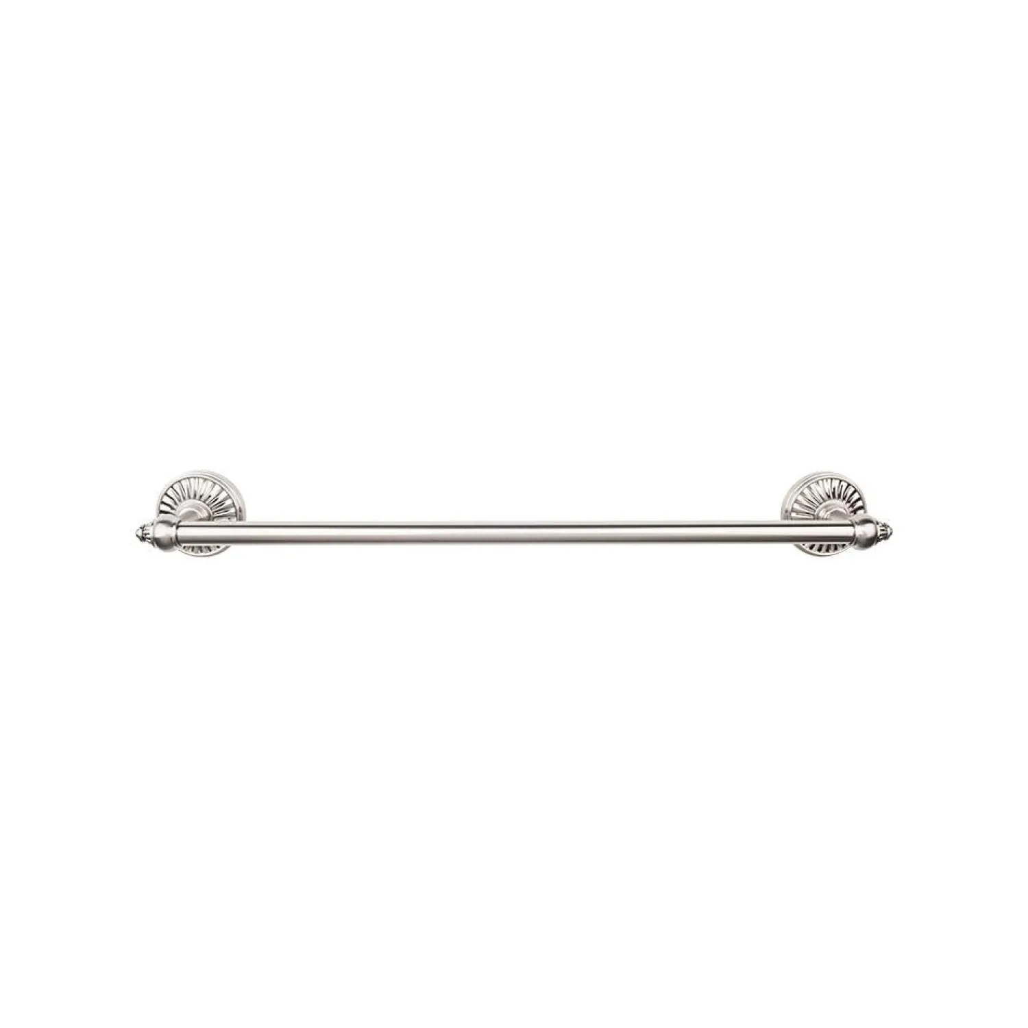 New Tuscany Single Bath Towel Bar Top Knobs|Brushed Nickel Hardware