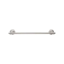 New Tuscany Single Bath Towel Bar Top Knobs|Brushed Nickel Hardware