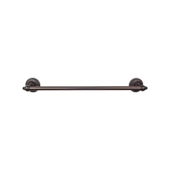 New Tuscany Single Bath Towel Bar Top Knobs|Brushed Nickel Hardware