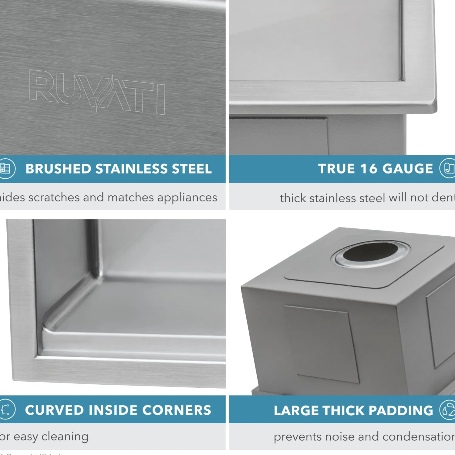 Best Top Mount 25x22 Workstation Kitchen Sink With Accessories Drop-In / Top Mount Sinks|Stainless Steel Sinks