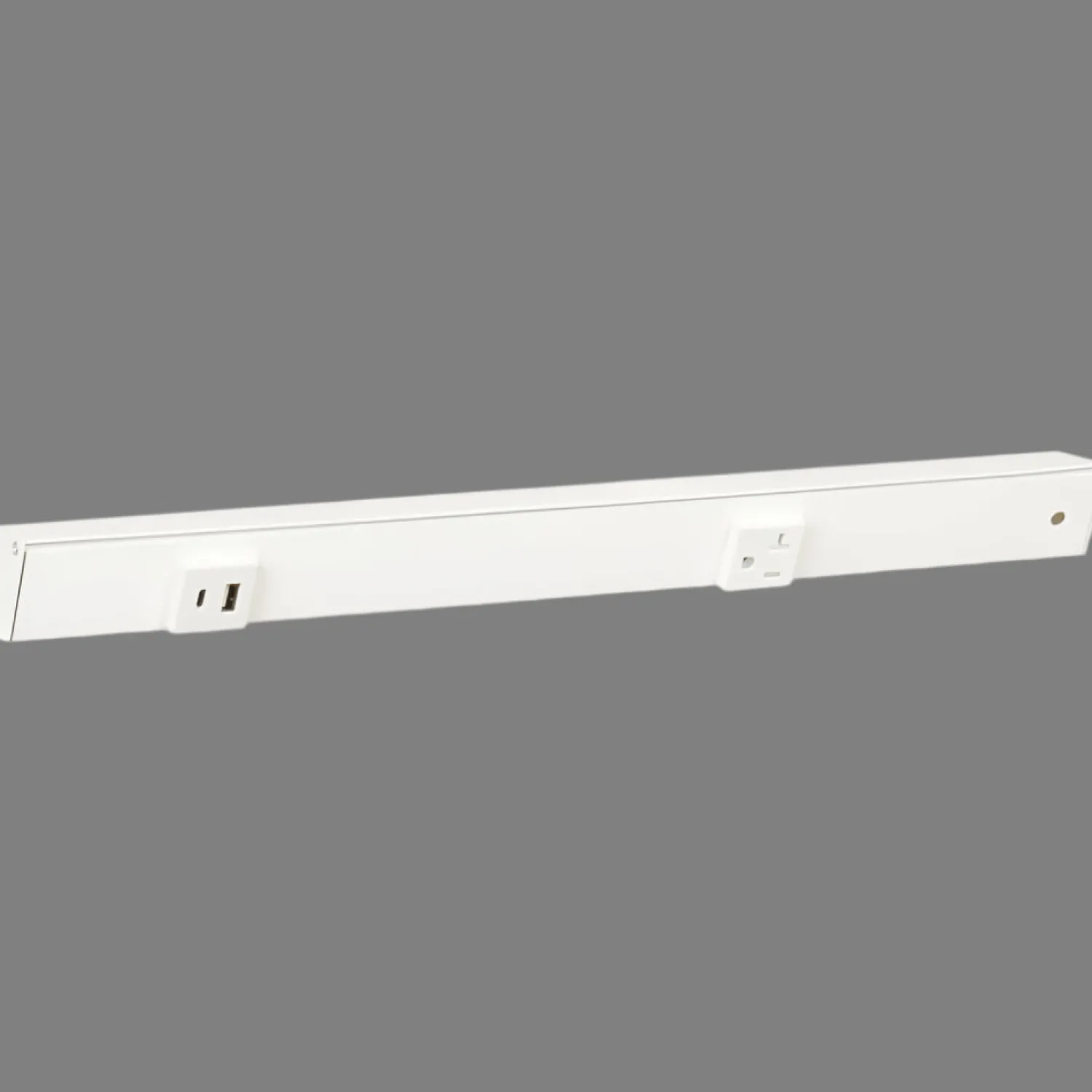 Hot Under Cabinet Power Strip with USB Port & Outlets | White Finish Power Strips