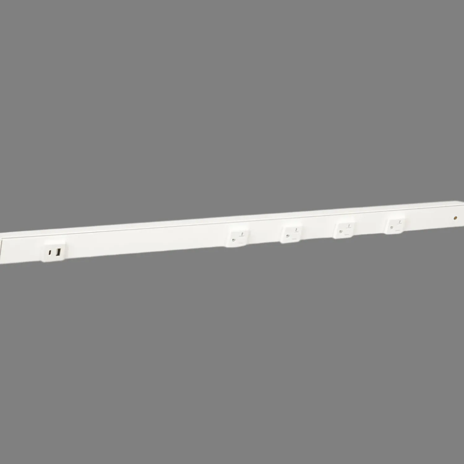 Hot Under Cabinet Power Strip with USB Port & Outlets | White Finish Power Strips