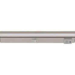 Outlet Under Cabinet Power Strip with High-Output LED Light in Satin Nickel Power Strips|Cabinet Lighting