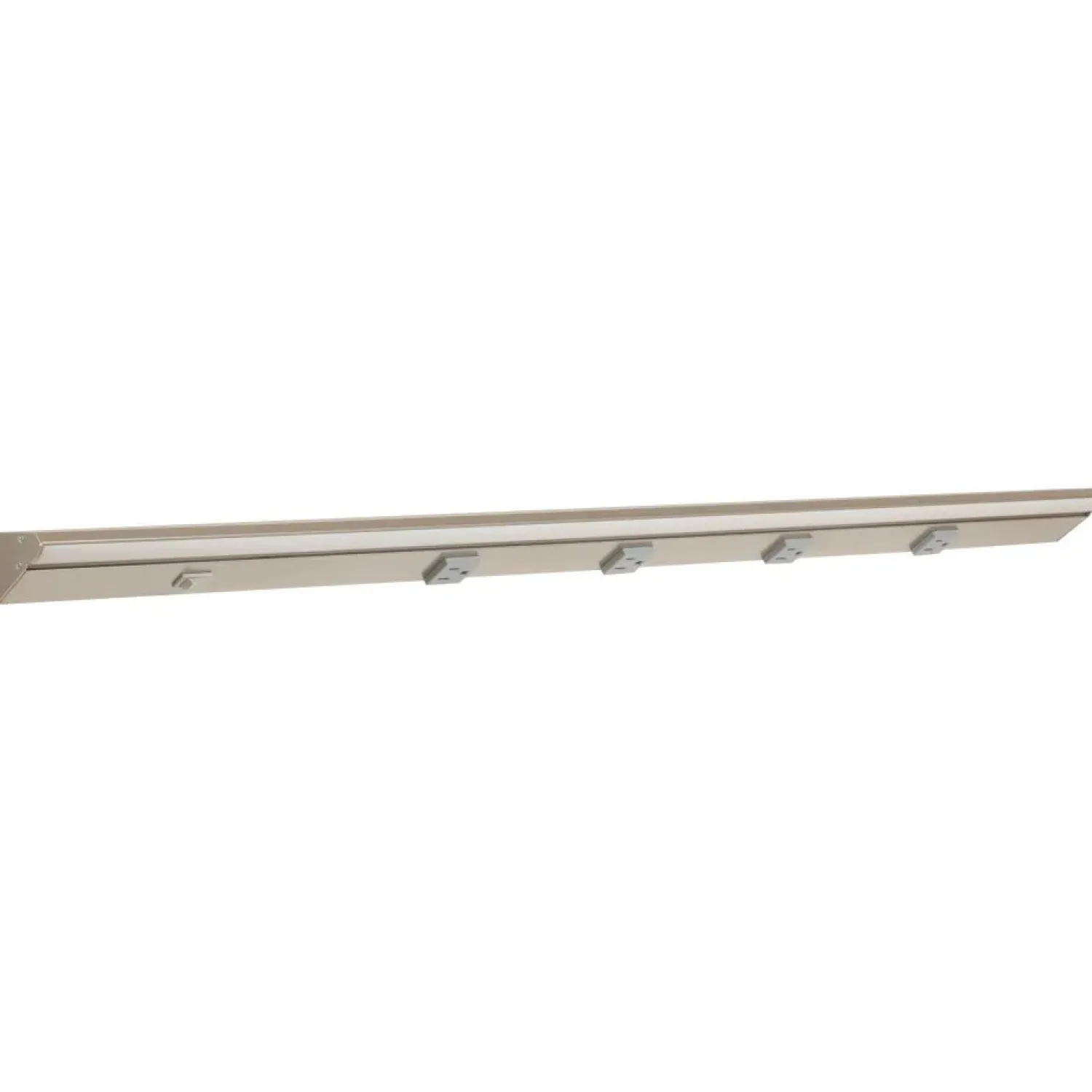 Outlet Under Cabinet Power Strip with High-Output LED Light in Satin Nickel Power Strips|Cabinet Lighting