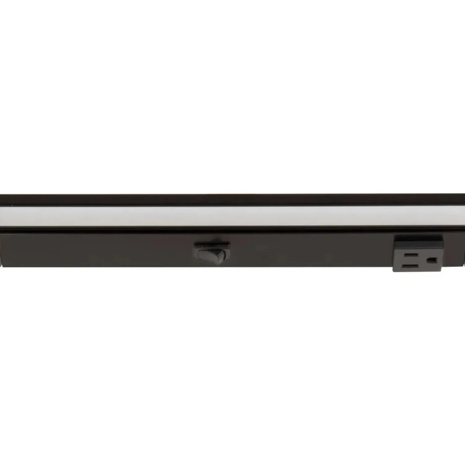 Under Cabinet Power Strip with High-Output LED Light in Black Power Strips|Cabinet Lighting