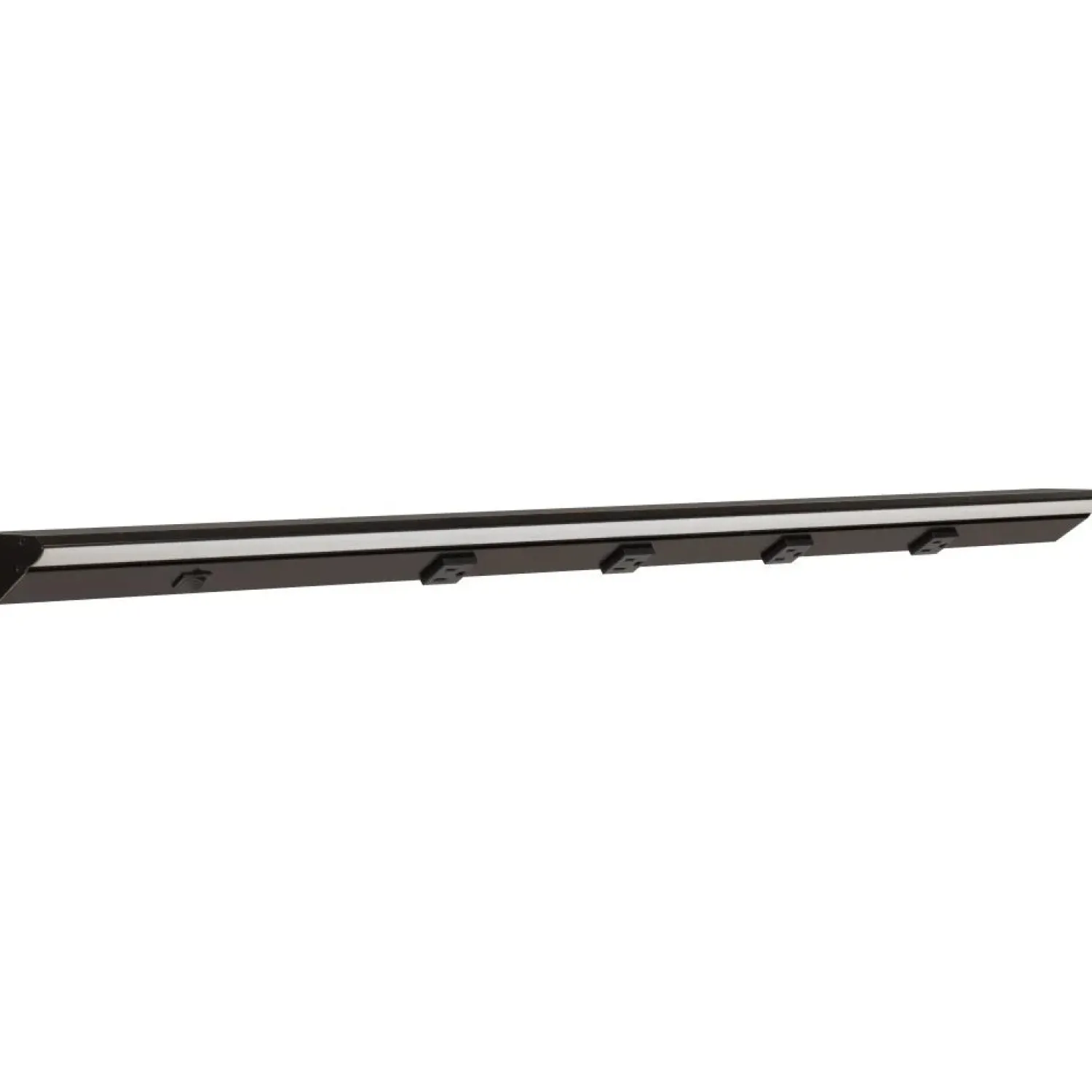Under Cabinet Power Strip with High-Output LED Light in Black Power Strips|Cabinet Lighting