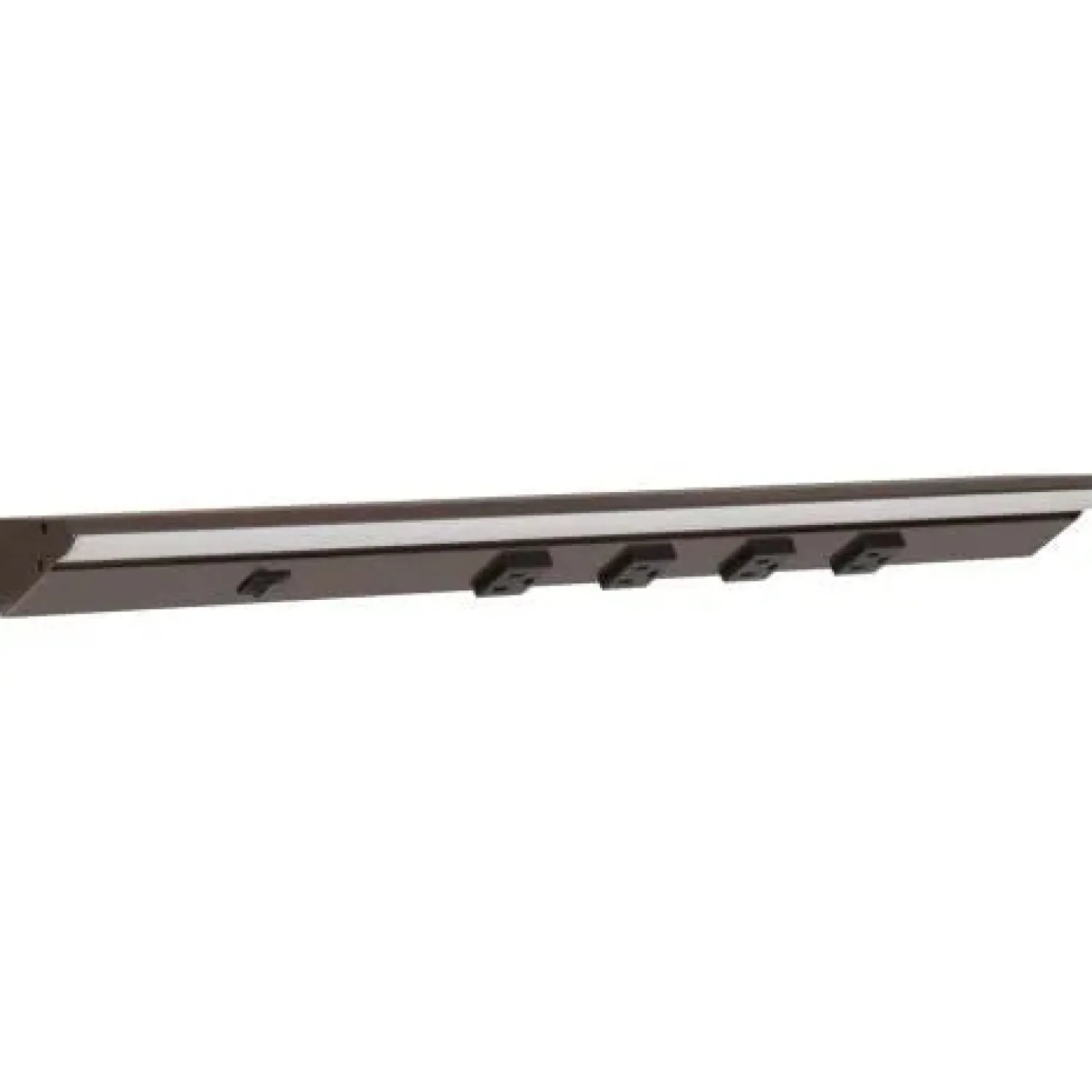 Under Cabinet Power Strip with High-Output LED Light in Bronze Power Strips|Cabinet Lighting