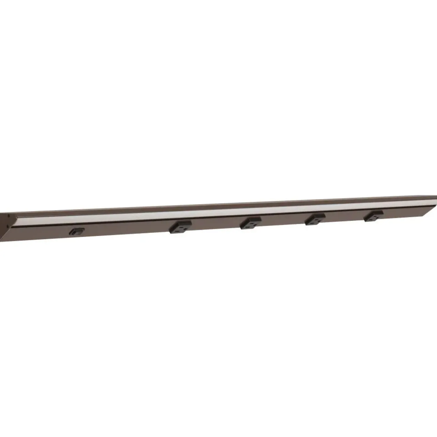 Under Cabinet Power Strip with High-Output LED Light in Bronze Power Strips|Cabinet Lighting