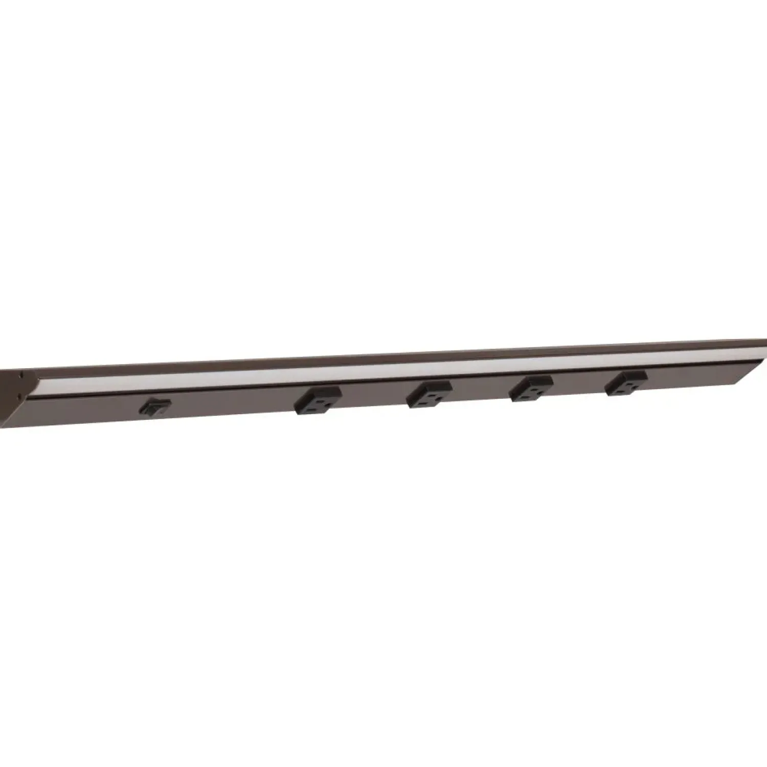 Under Cabinet Power Strip with High-Output LED Light in Bronze Power Strips|Cabinet Lighting
