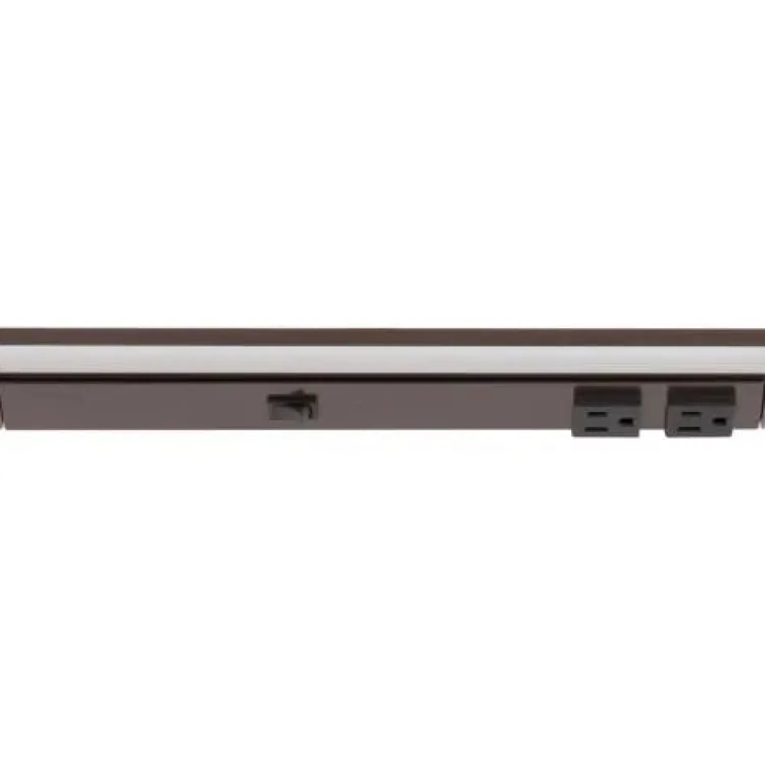 Under Cabinet Power Strip with High-Output LED Light in Bronze Power Strips|Cabinet Lighting