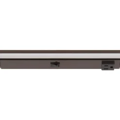 Under Cabinet Power Strip with High-Output LED Light in Bronze Power Strips|Cabinet Lighting