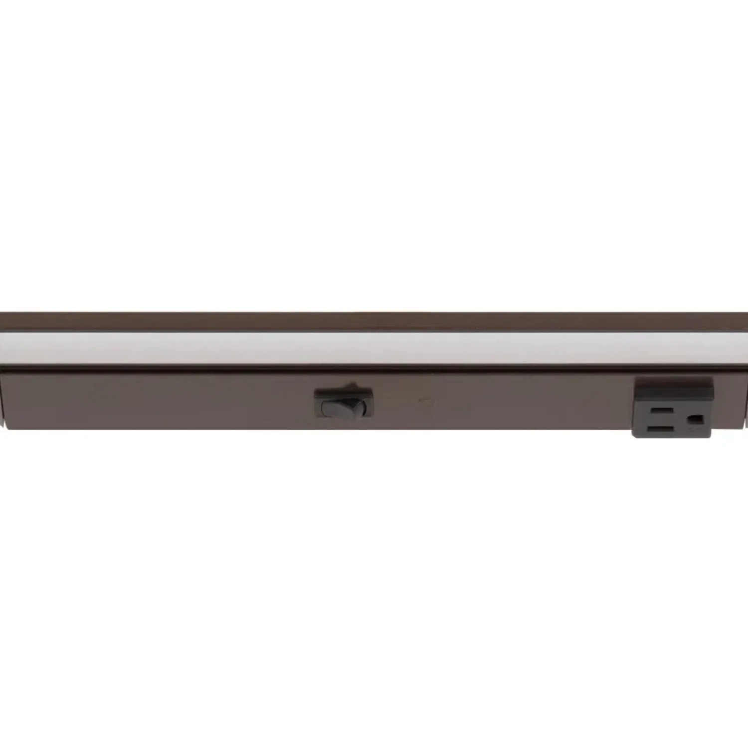 Under Cabinet Power Strip with High-Output LED Light in Bronze Power Strips|Cabinet Lighting