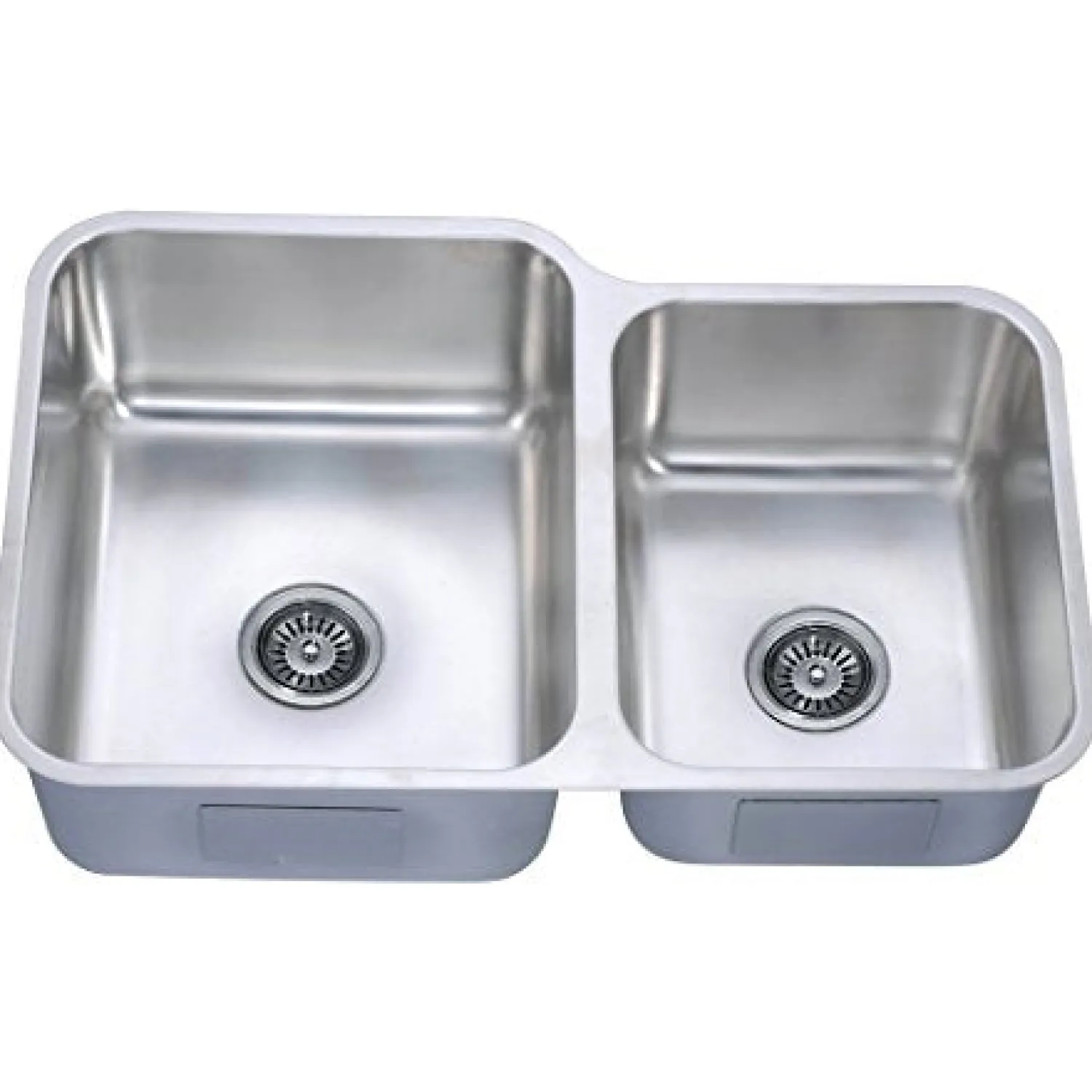 Outlet 32" Undermount Double Bowl 60/40 16 Gauge Stainless Steel Kitchen Sink Stainless Steel Sinks|Double Bowl Sinks